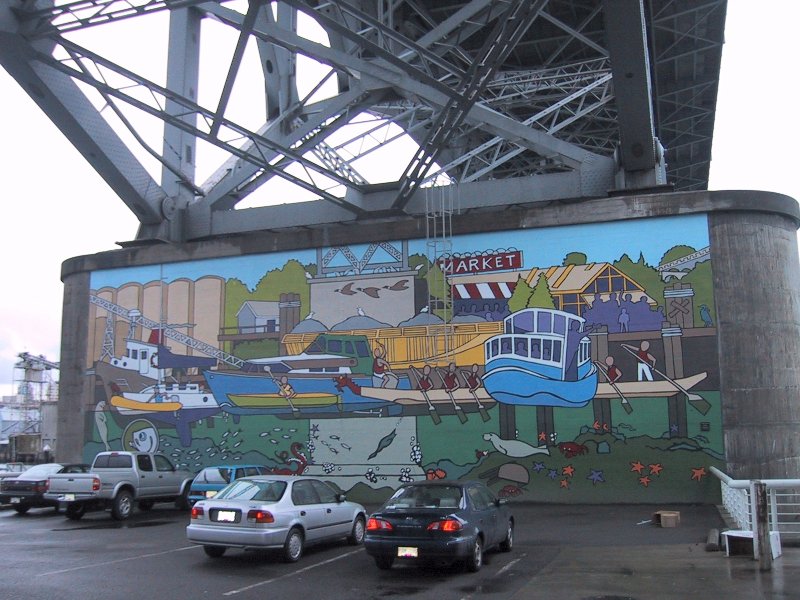 Mural under bridge